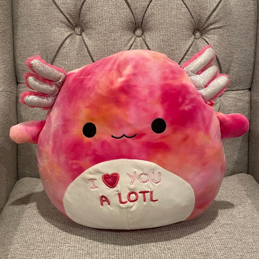 NWOT! 12” Aleka the Axolotl Squishmallow - Valentine Squad squishmallows plush